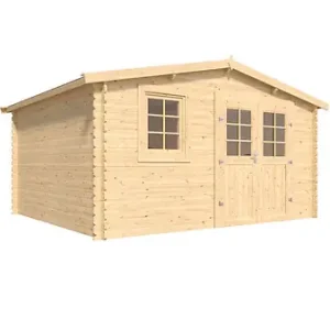 Solde Abri de jardin bois VALLO - L.408xl.353xH.226cm CERLAND