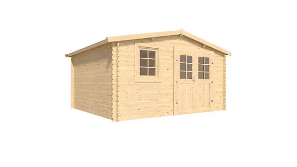 Solde Abri de jardin bois VALLO - L.408xl.353xH.226cm CERLAND