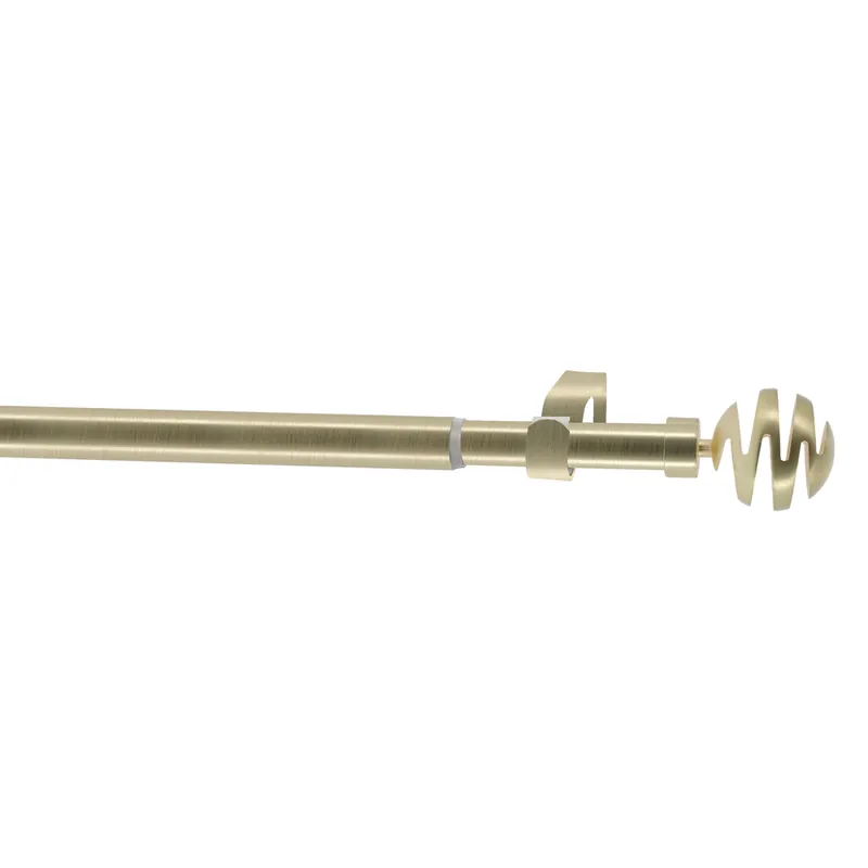 Kit de tringle à rideaux extensible en métal de 1.20 à 2.10 mm diam 16 mm Finition Doré - MOBOIS Super Prix
