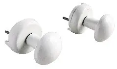 Patère en O blanche pour sèche serviette tube Plat Vis Réduction