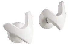 Patères en V blanche pour sèche serviette tube plat vis par 2 Satisfait Ou Remboursé