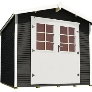 Meilleure Vente Abri de jardin en bois Wekaline 218 - Anthracite - L.260xH.242xP.239cm