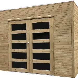 Abri jardin bois Potenza - Vert - L.298xH.225xP.198cm SOLID Super Prix