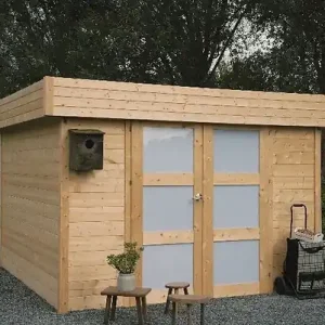 Abri de jardin bois Odense - Bois - L.342xH.232xP.342cm SOLID Offre Spéciale