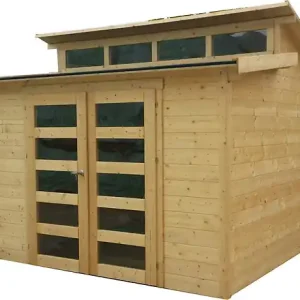 Abri de jardin bois Milano - L.335xl.341xH.262cm SOLID Promotion Saisonnière