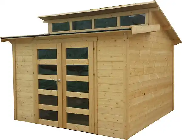 Abri de jardin bois Milano - L.335xl.341xH.262cm SOLID Promotion Saisonnière