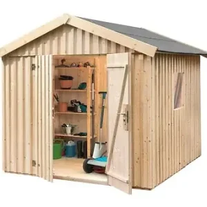 Marque Abri de jardin en bois 349 T3 Suédois brut - L.277xH.230xP.286cm WEKA