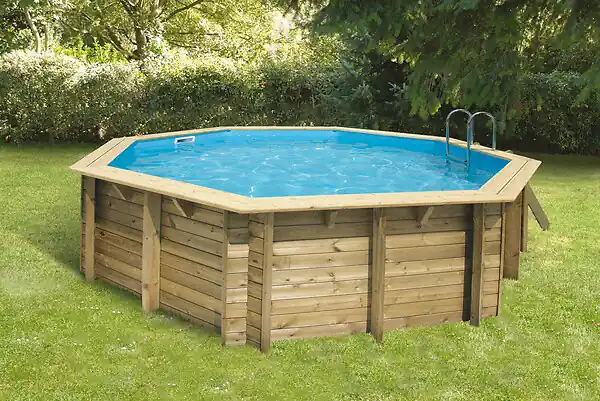 Commander Vite Piscine en bois Océa - Liner gris - Diam.4.30xH.1.20m UBBINK PIS