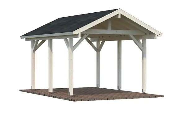Super Prix Carport bois double pente Robert - L.361xH.301xP.514cm PALMAKO