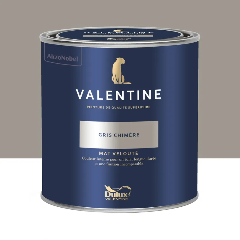 Offre Limitée Peinture Valentine Mat Velouté Gris Chimère 0,5L - DULUX VALENTINE