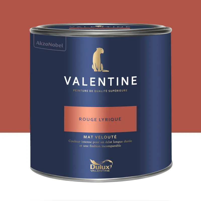 Peinture Valentine Mat Velouté Rouge Lyrique 2 L - DULUX VALENTINE Achat Immédiat