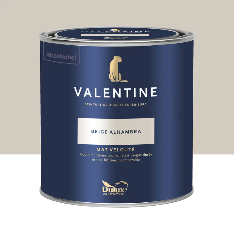 Peinture Valentine Mat Velouté Beige Alhambra 0,5L - DULUX VALENTINE Soldes