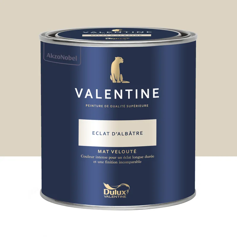 Peinture Valentine Mat Velouté Éclat d‘Albâtre 0,5L - DULUX VALENTINE Nouveauté