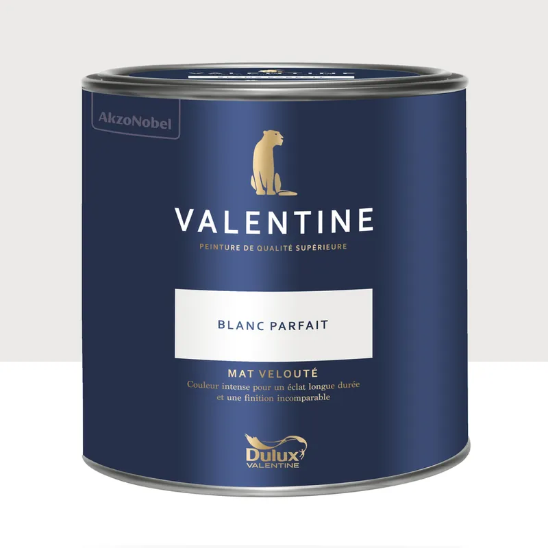 Peinture Valentine Mat Velouté Blanc Parfait 2 L - DULUX VALENTINE Offre Spéciale
