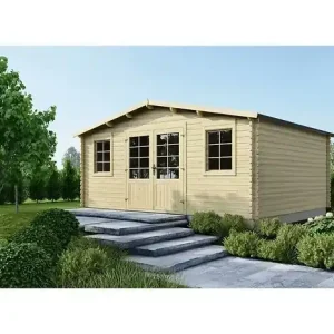 Commander Vite Abri de jardin en bois - 21.42m2 - 5.1x4.2m - Ep. 34mm - Couleur naturel - DOM746 ALTANKA