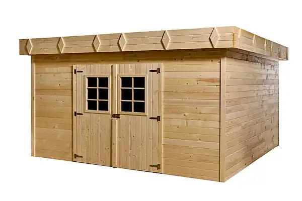 Abri de jardin bois - 13.46m² - L.410xH.205xP.409cm HABRITA Meilleur Prix