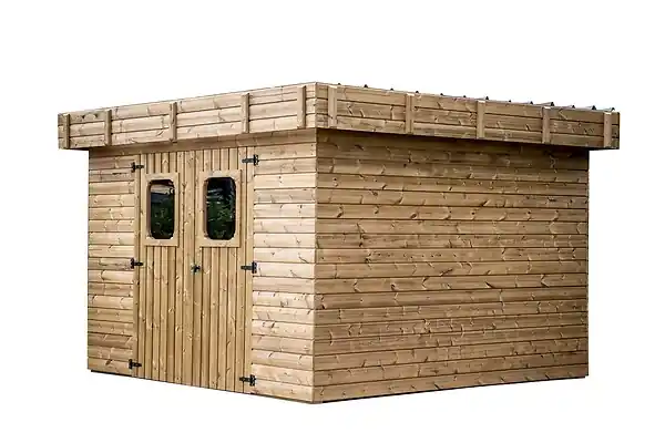 Abri de jardin bois Thalasso - Bois naturel - L.300xP.300cm HABRITA Retour Gratuit