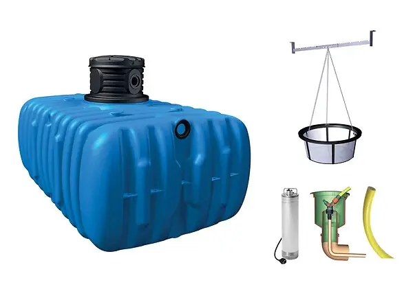 Kit récupérateur eau enterré Flat M - 3000L GARANTIA Réduction