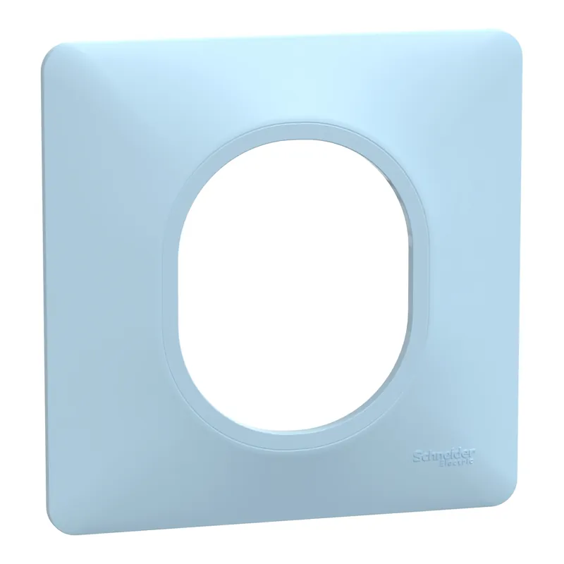 Prix Réduit Plaque de finition 1 poste bleu azurin - Ovalis SCHNEIDER ELECTRIC