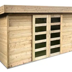 Acheter Direct Abri de jardin Stockholm en bois - 284x360cm SOLID