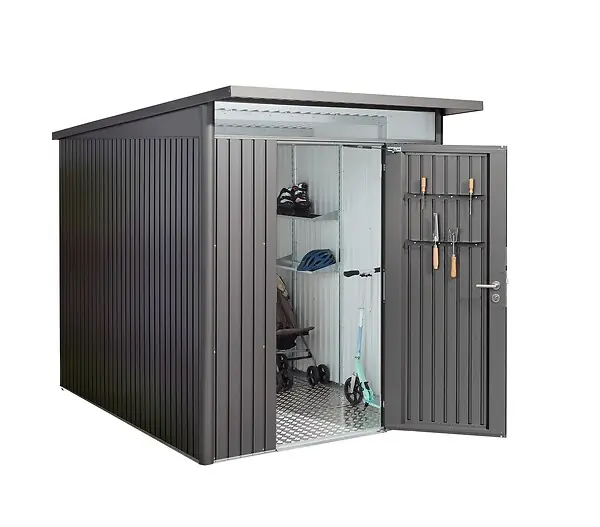 Prix Réduit Abri jardin acier AvantGarde A8 - L.260xH.218xP.380cm BIOHORT