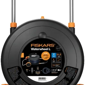 Dévidoir de jardin équipé avec un tuyau de 30m et raccords Comfort L FISKARS Certifié