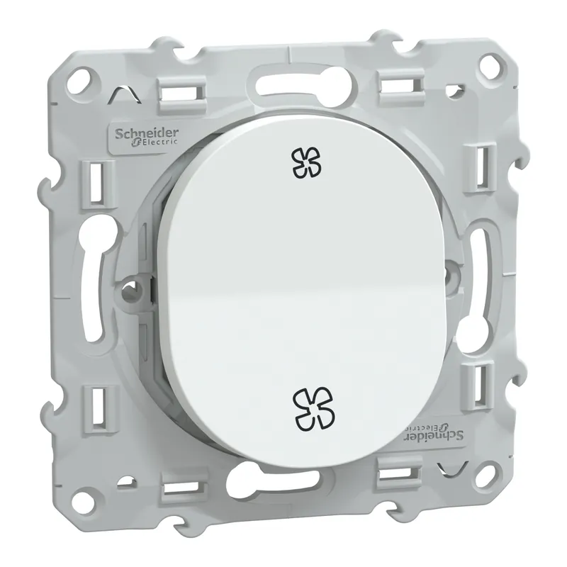 Commander Vite Interrupteur commande VMC 2 vitesses blanc - Ovalis SCHNEIDER ELECTRIC