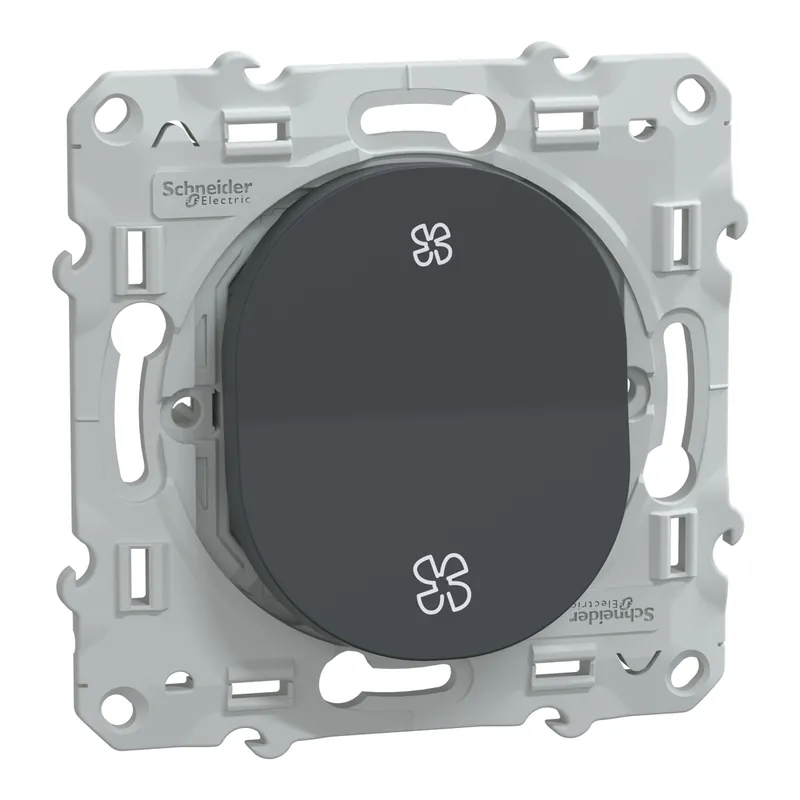 Interrupteur commande VMC 2 vitesses anthracite - Ovalis SCHNEIDER ELECTRIC Livraison Express