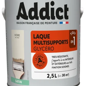 Laque Multisupports Satin 2.5 L ivoire Ral 9001 ADDICT Quantité Limitée
