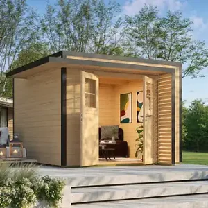 Commander Vite Abri de jardin en bois Amberley 4 - Naturel - L.350xP.353cm WEKA