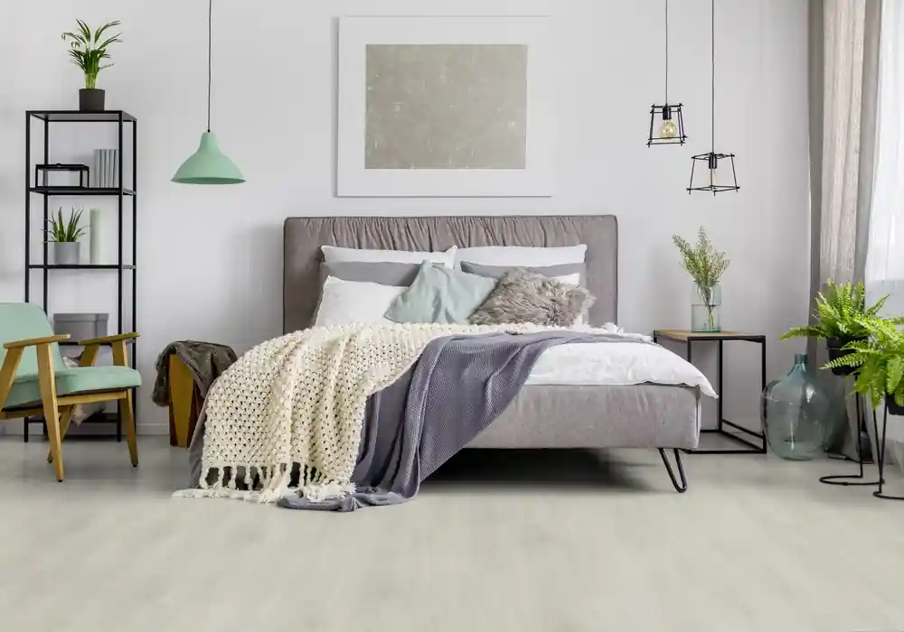 Prix Cassé Sol vinyle effet bois blanc SELMA ép 5,7 mm 22,9 x 1230 cm compatible pièce humide 2m²/pqt GERFLOR