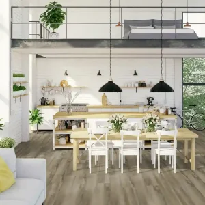 Sol vinyle effet bois taupe MADINA ép 5,7 mm 22,9 x 1250 cm compatible pièce humide 2m²/pqt GERFLOR Prix Bas