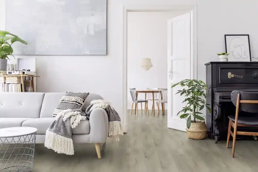 Sol vinyle effet bois taupe CORREGIO ép 5,7 mm 22,9x1250 cm compatible pièce humide 2m²/pqt GERFLOR Achat Immédiat