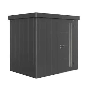 Quantité Limitée Abri acier Neo 1B 230 - Gris foncé - L.236xH.222xP.180cm BIOHORT
