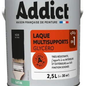 Achetez Aujourd'hui Laque Multisupports Satin 2.5 L noir Ral 9005 ADDICT