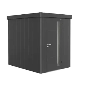 Usine Directe Abri jardin acier Neo 2A - Gris foncé - L.180xH.222xP.236cm BIOHORT