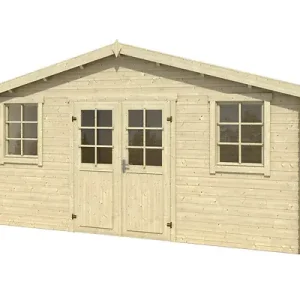 Abri de jardin bois UDO 380 - Bois brut - L.480xP.380cm LASITAMAJA Expédié Aujourd'hui