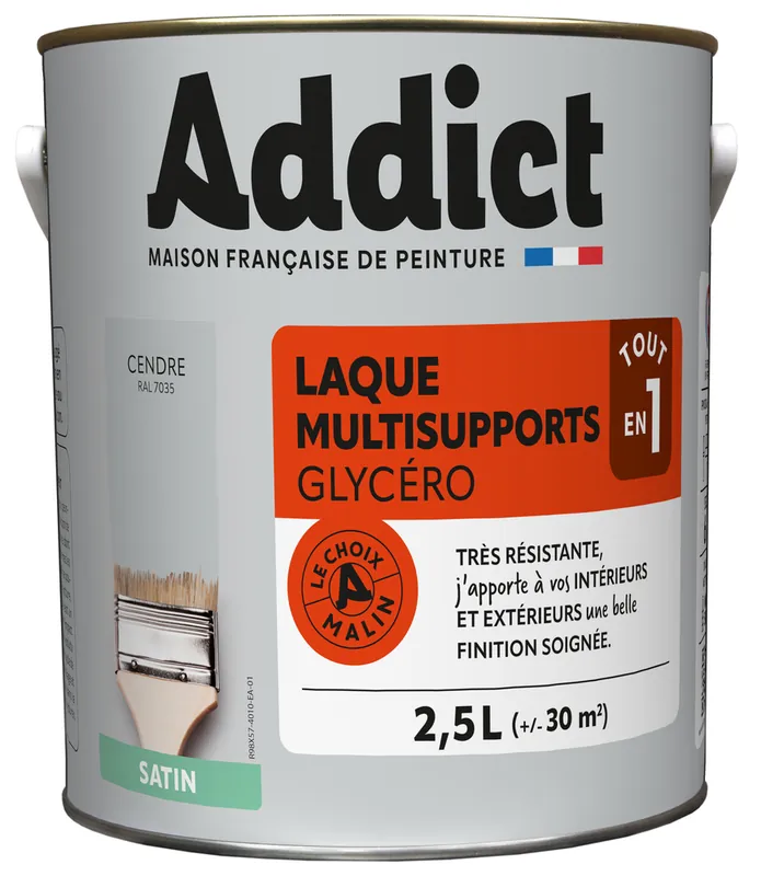 Expédition Rapide Laque Multisupports Satin 2.5 L cendre Ral 7035 ADDICT
