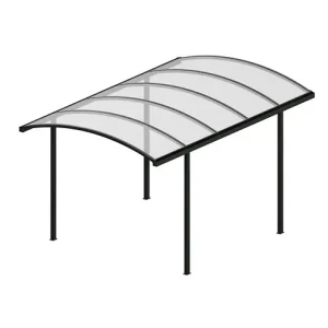 Carport alu SUNCAR - Gris 7016STR - H.2100xL.3000xP.5000mm ELSEALU Prix Promo