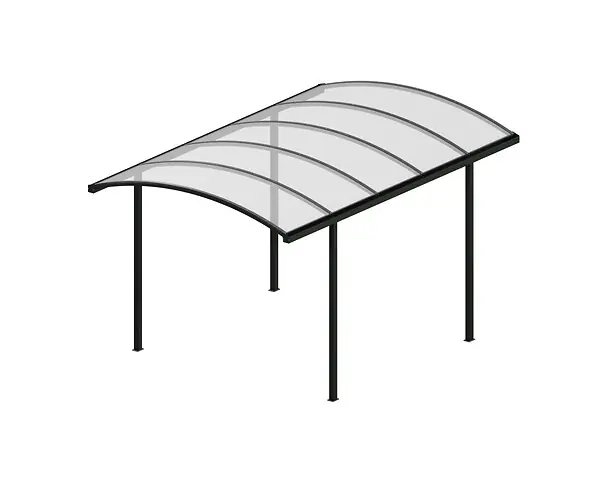 Carport alu SUNCAR - Gris 7016STR - H.2100xL.3000xP.5000mm ELSEALU Prix Promo