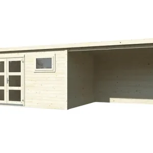 Haute Qualité Abri de jardin en bois Lya 2 pergola - Bois - L.749xP.306xH.221 WHITE WOOD