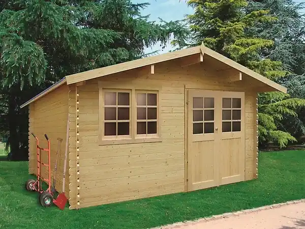 Abri de jardin bois VISP - Naturel - L.466.8xP.455xH.239.2cm SOLID Nouveauté