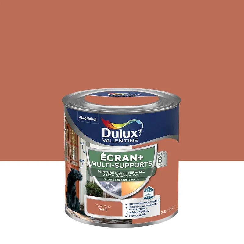 Peinture Ecran+ Multi-supports Dulux Valentine Satin Terre Cuite 0,25 L Acheter En Ligne