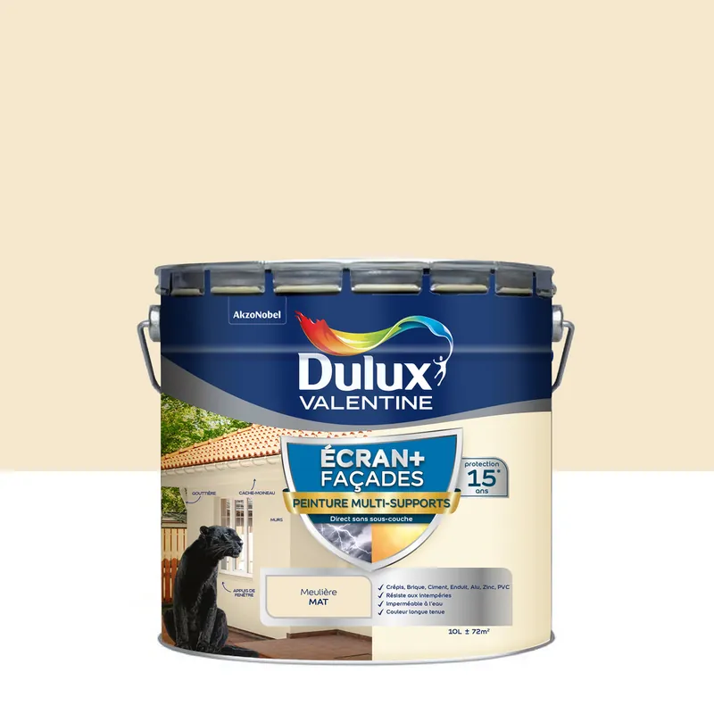 Peinture Ecran+ Façades Multi-supports Mat Meulière 10 L - DULUX VALENTINE Quantité Limitée