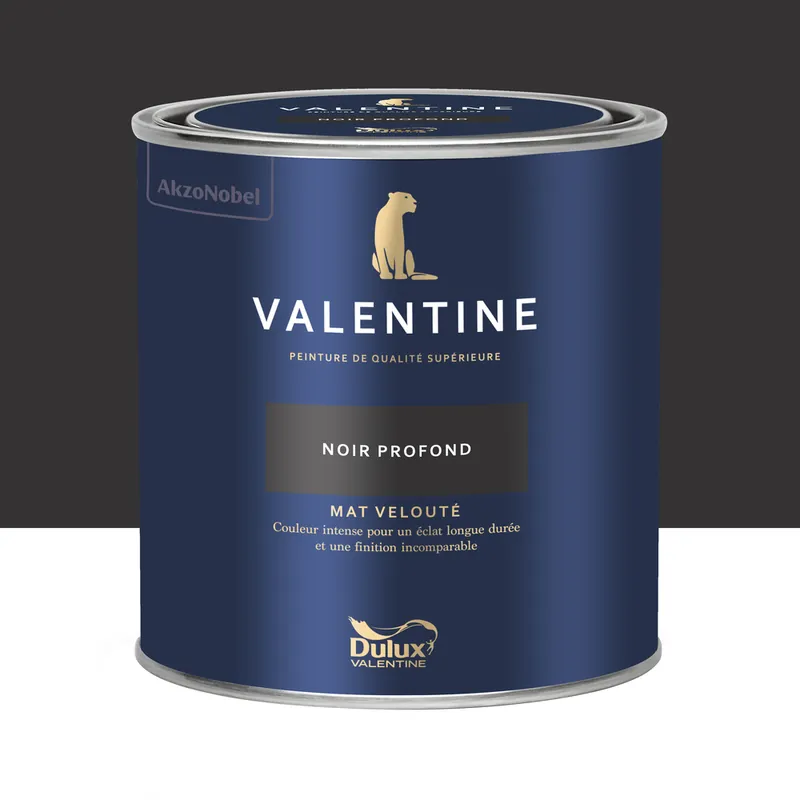 Peinture Valentine Mat Velouté Noir Profond 0,5L - DULUX VALENTINE Jusqu'à Épuisement Des Stocks