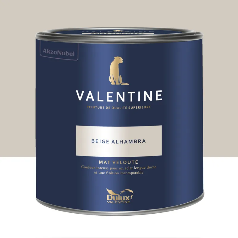 Peinture Valentine Mat Velouté Beige Alhambra 2 L - DULUX VALENTINE Vente Directe
