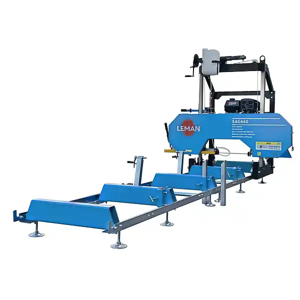 Usine Directe Scie à grume thermique Leman SAG660 660mm 15CV banc 2000mm avec rallonge 2000mm