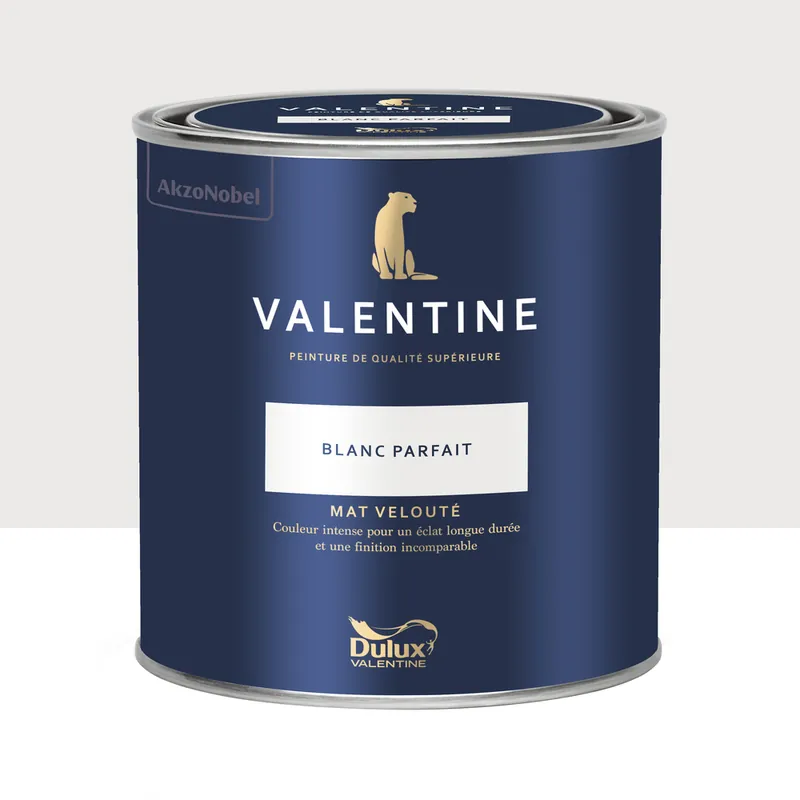 Offre Limitée Peinture Valentine Mat Velouté Blanc Parfait 0,5L - DULUX VALENTINE