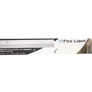 Réglette de placard LED blanc dynamique à piles avec détecteur 1W 100Lm FOX LIGHT Produit De Marque