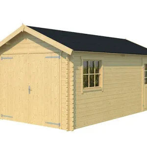 Garage bois épicéa Dillon - L.339,9xP.580xH.274cm LASITAMAJA Bon Plan